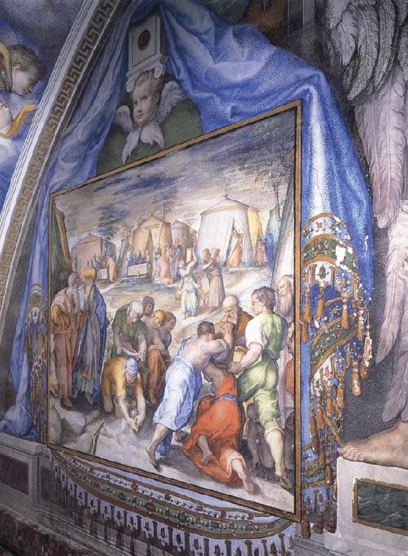 TIBALDI, Pellegrino Gathering the Manna china oil painting image